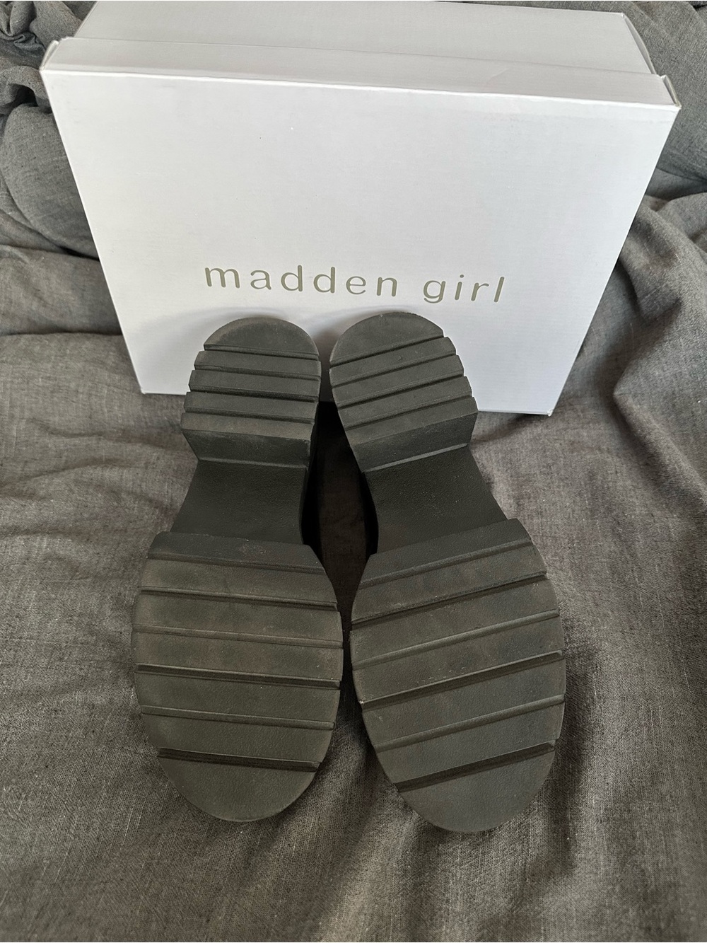 Madden Girl Black Patent Double-Buckle Mary Jane Chunky Loafers - Picture 7 of 11